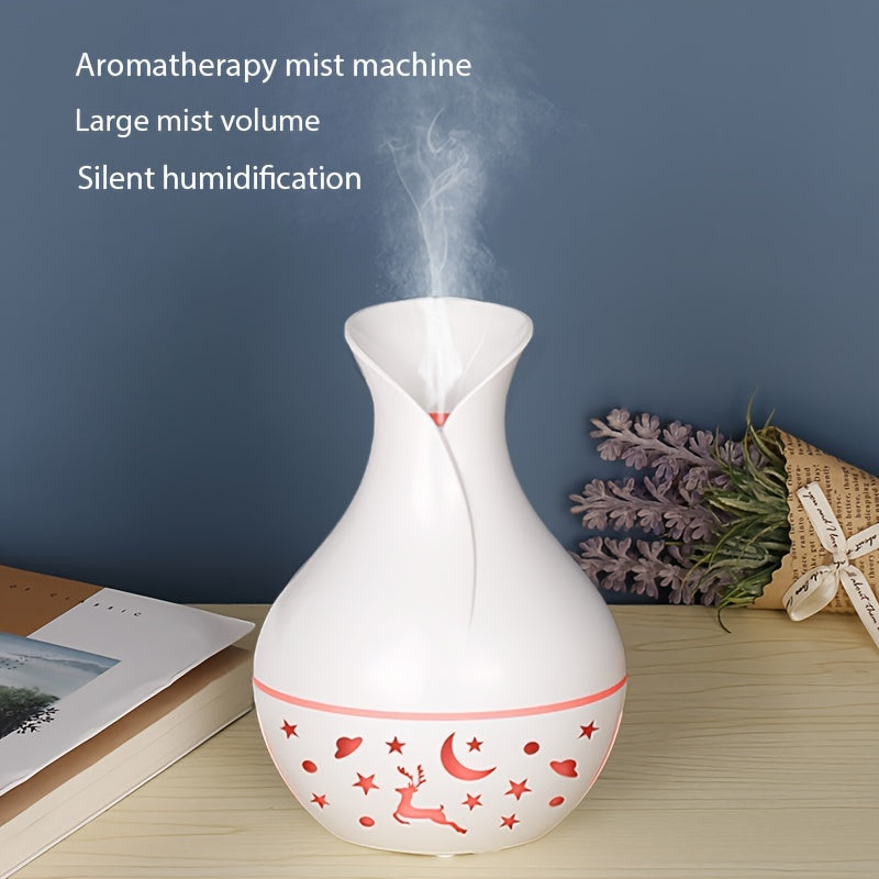 Ultrasonic Humidifier with LED Night Light and Wooden Design for Room Use
