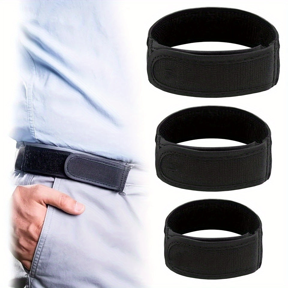 Set of 2 Unisex Elastic Waistbands No-Buckle Stretch Adjustable Nylon Straps