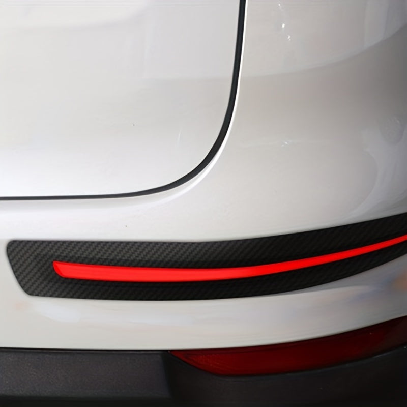 2pcs Car Bumper Protection Strips Soft Rubber Scratch Guard Collisions