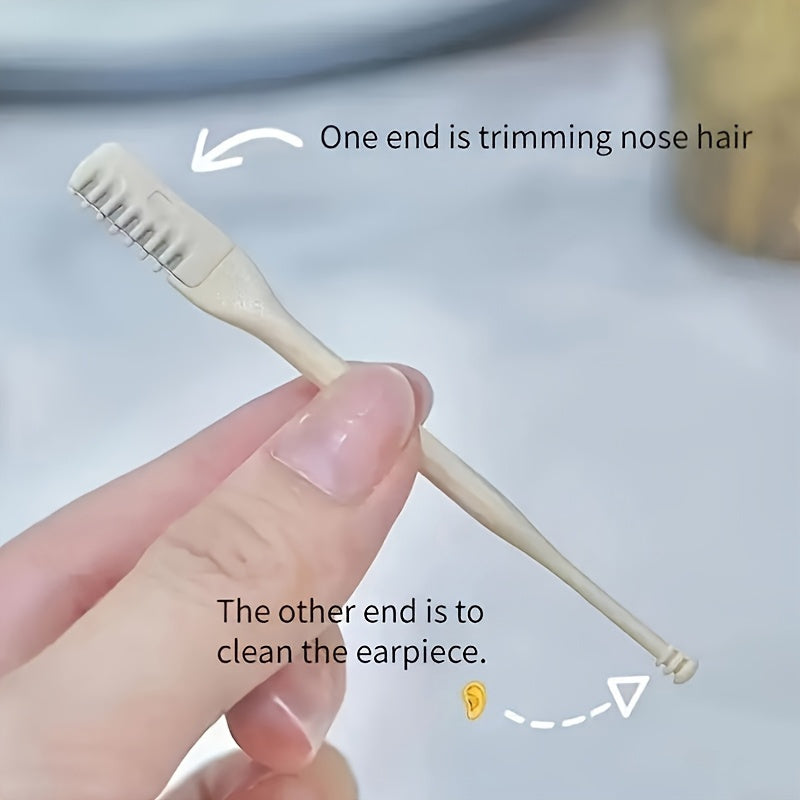 Унисекс набор триммеров и очистителей для носовых волос из нержавеющей стали с вращением на 360°
