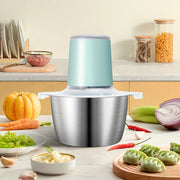 Электрическая мясорубка из нержавеющей стали с 4 лезвиями, USB зарядка, для мяса, овощей, фруктов и орехов.