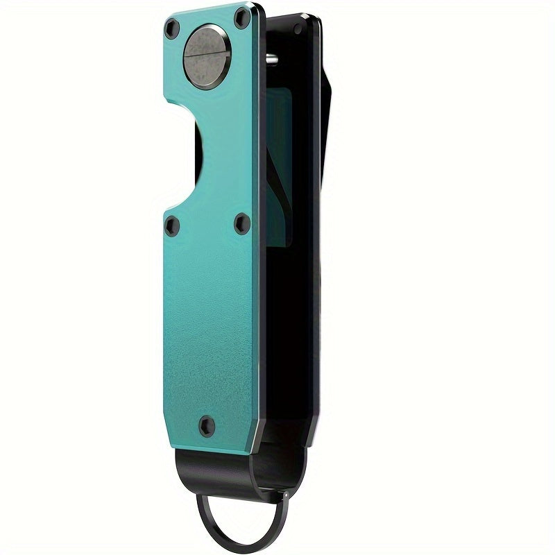 Men's Compact Metallic Key Holder, Minimalist Smart Keychain for 2-6 Keys