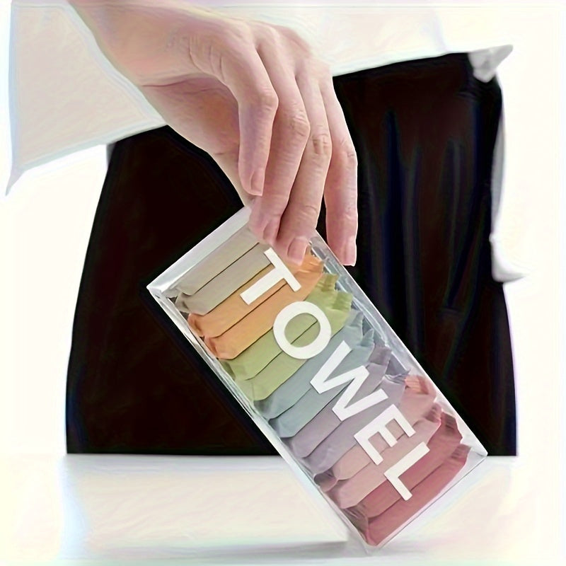 7/14pcs Portable Compressed Disposable Towels Facial Tissues for Travel and Home