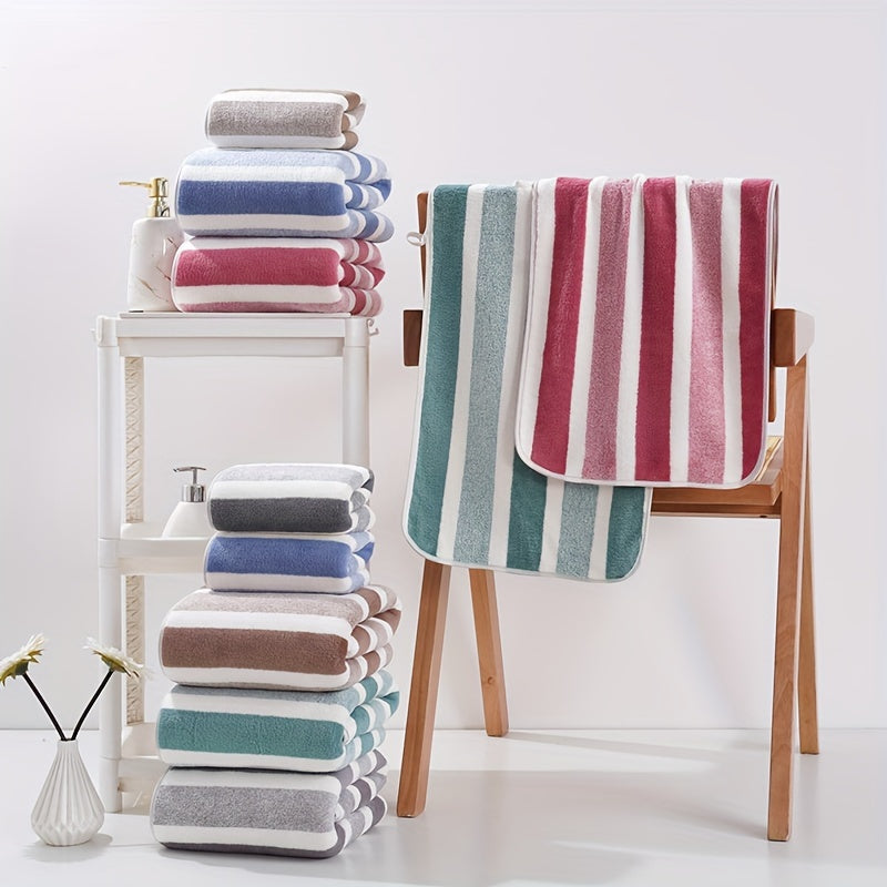 Coral Fleece Towel Set 5 Pieces Quick-Drying Soft Bathroom Hand Towels 34.8 x 74.93 cm