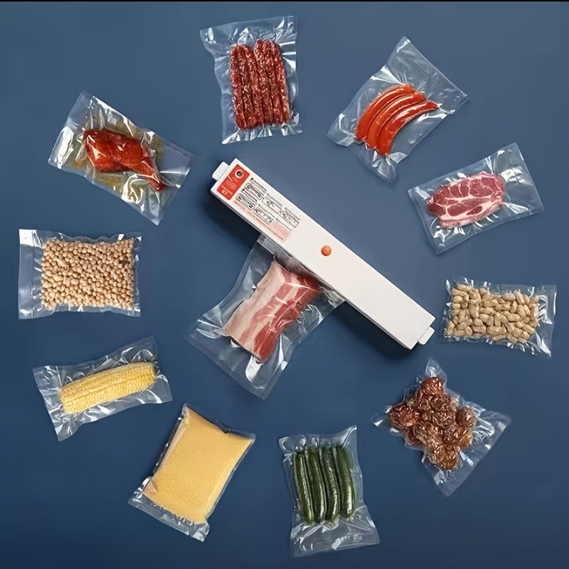 Набор из 3 вакуумных пакетов для продуктов - сохраняет продукты свежими, безопасен для использования в микроволновой печи, прочное и многоразовое решение для хранения в холодильнике и кладовой.