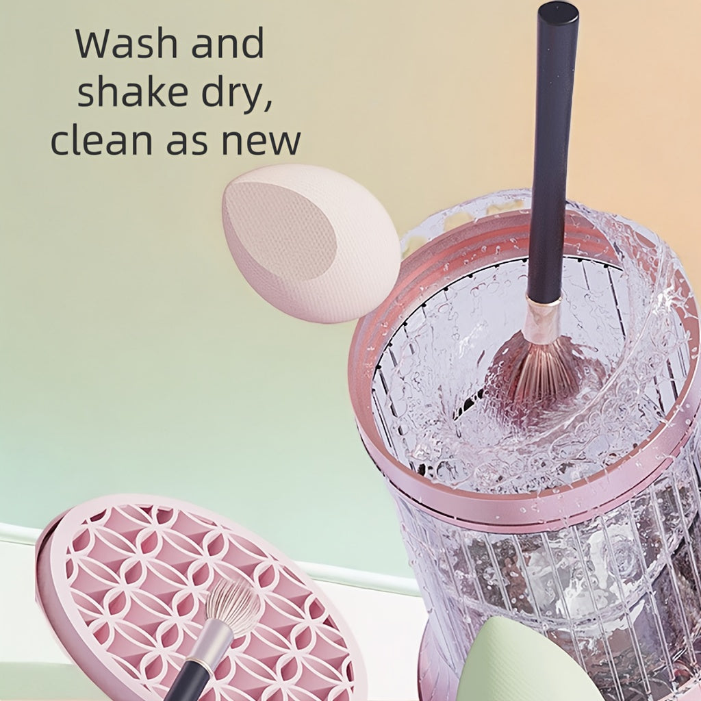 USB-Powered Makeup Brush Cleaner and Dryer for Deep Cleaning and Quick Drying
