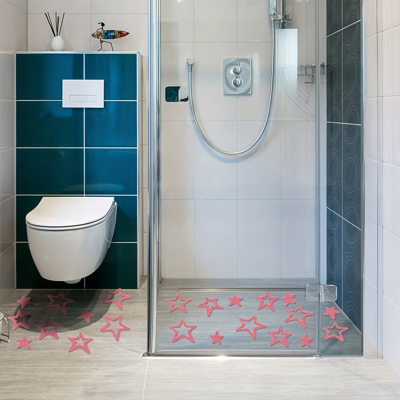 Waterproof Star-Shaped Bathtub Stickers Non-Slip Self-Adhesive Removable Bathroom Decor