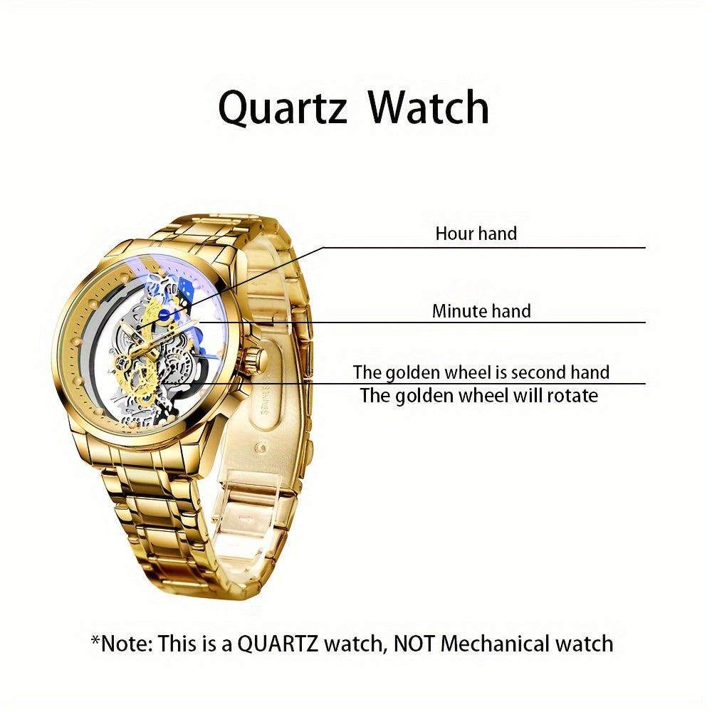 Men's Quartz Watch with Steel Strap and Sleek Design for Daily Wear