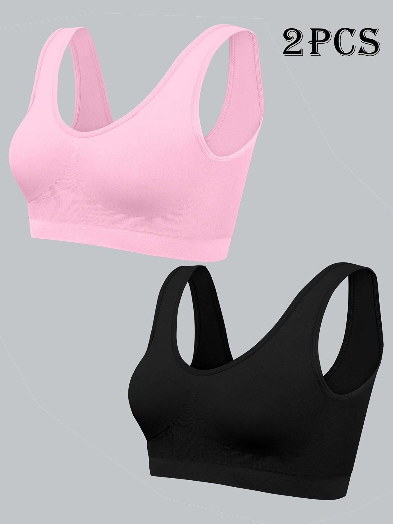 Women's Seamless High-Elasticity Sports Bras Polyamide Knit Support Non-Padded
