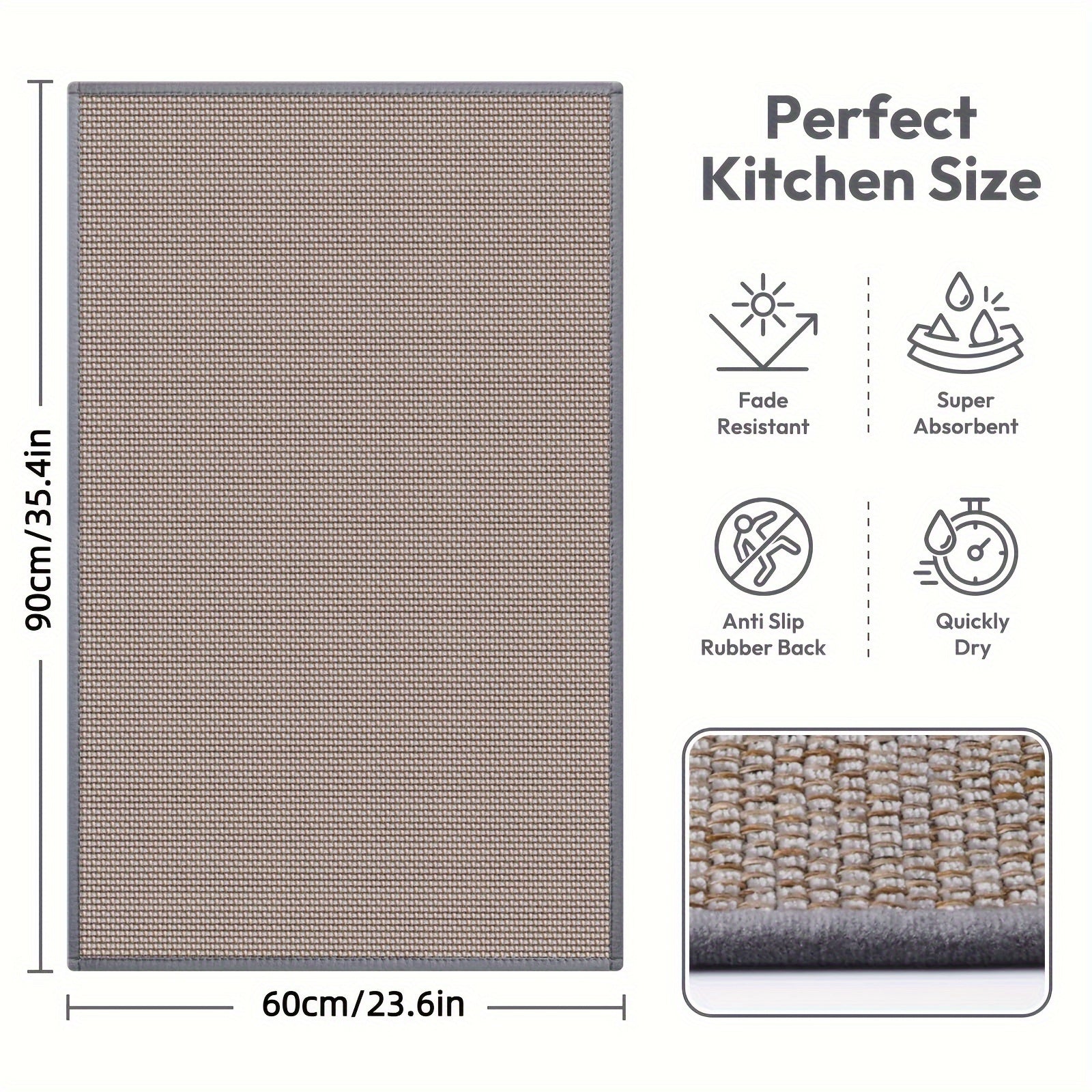 Textured Farmhouse Rug with Anti-Shedding Fade-Resistant Durable Material for High-Traffic Areas