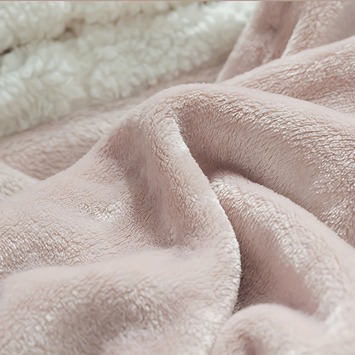 Rabbit Ears Blanket Hoodie Flannel Fleece Wearable Shawl for Sofa TV Office