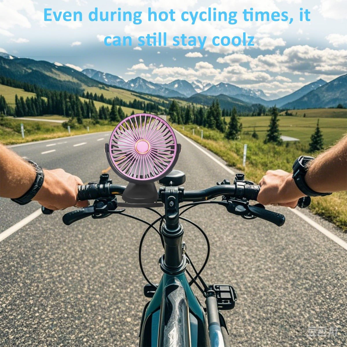 Rechargeable LED Camping Fan with 5-Speed Adjustable Air Circulation and 360° Rotation