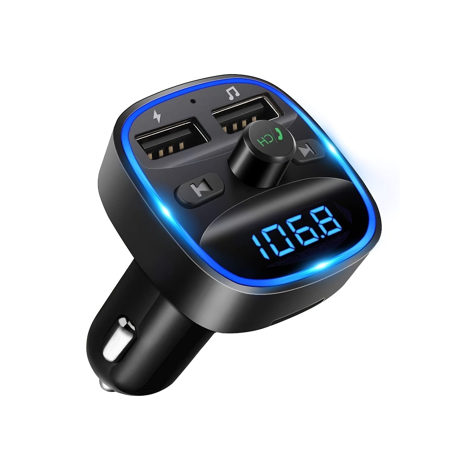 Wireless FM Transmitter Car Kit Dual USB Charging MP3 Player TF Card