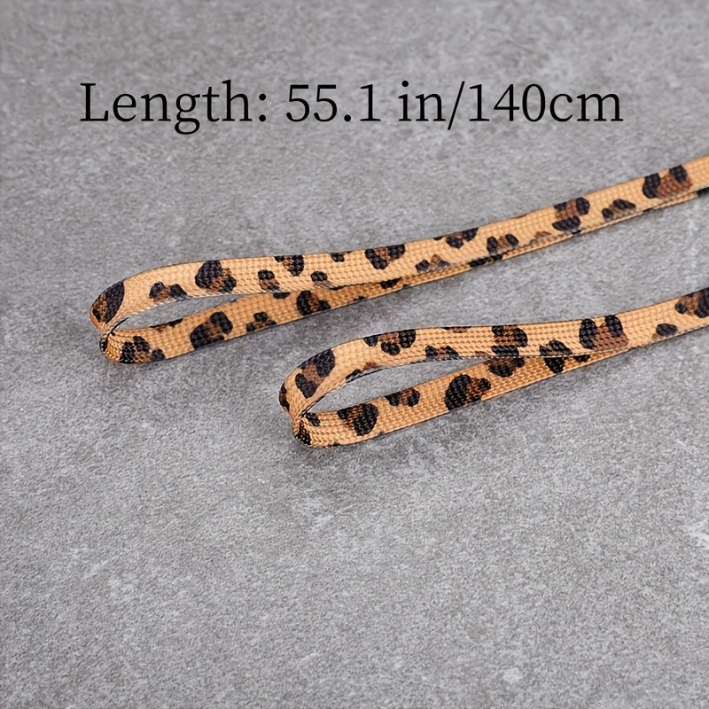 Unisex Animal Print Shoelaces Leopard Snake Pattern 140cm