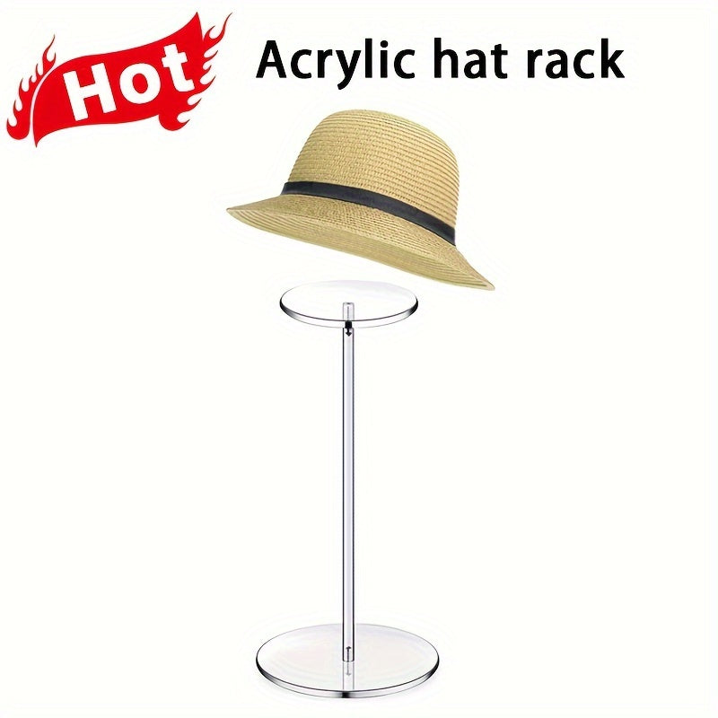 Clear Acrylic Hat Display Stand for Buckets Baseball Caps and Wigs