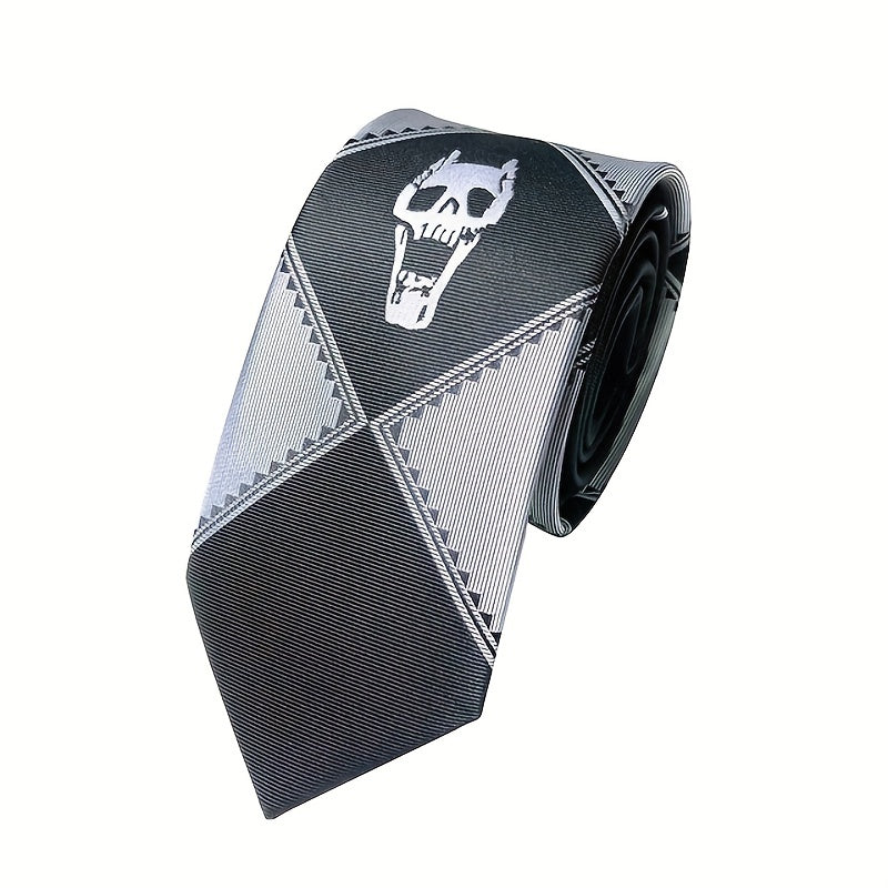 Anime JoJo Skull Head Necktie Purple Black Green Gift for Men