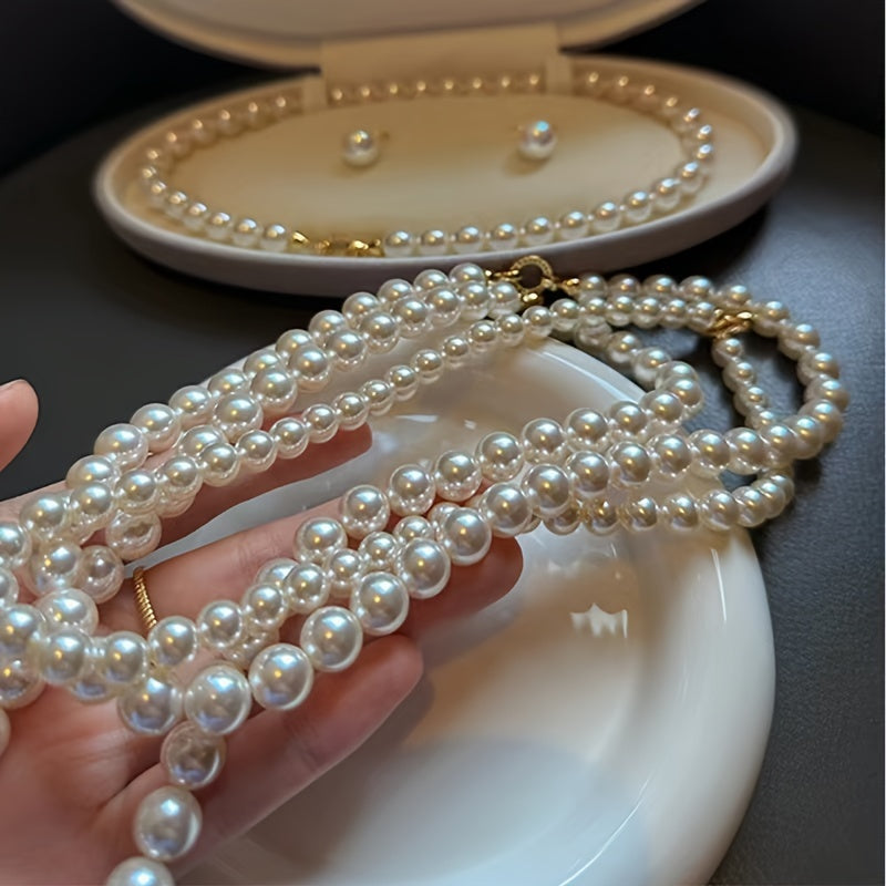 Boho Freshwater Pearl Necklace December Birthstone Silver Clasp Natural Stone Elegant Jewelry for Women and Men