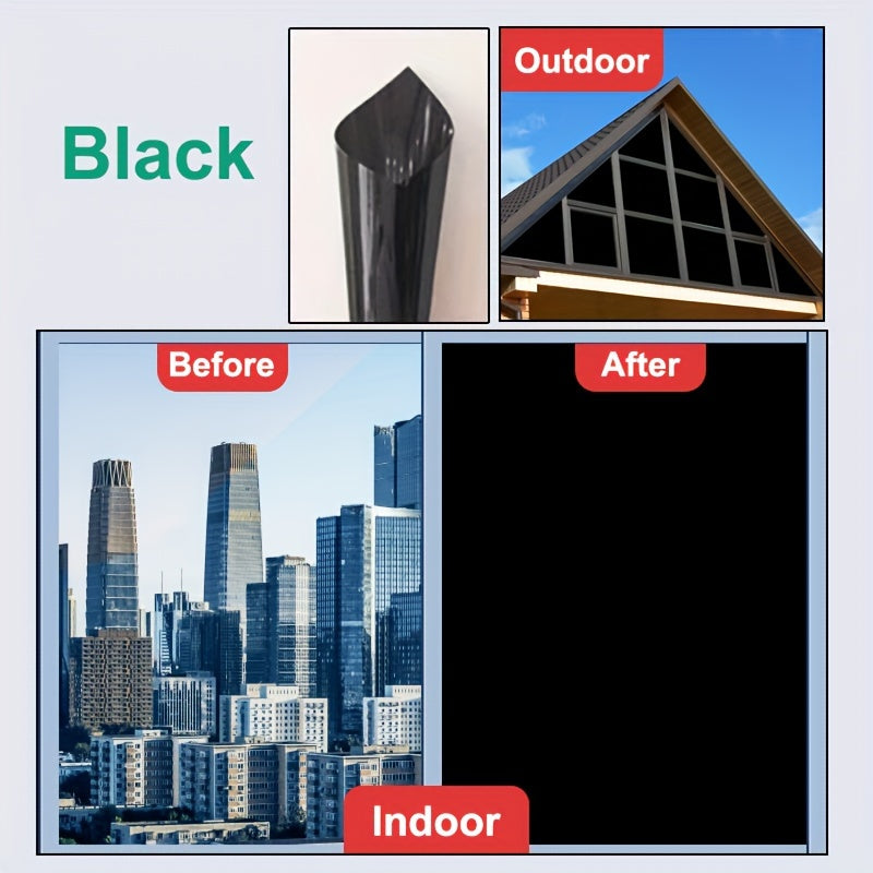 Película de ventana con perspectiva de un solo sentido, aislamiento térmico, antiestática y oscurecedora para vidrio y balcón