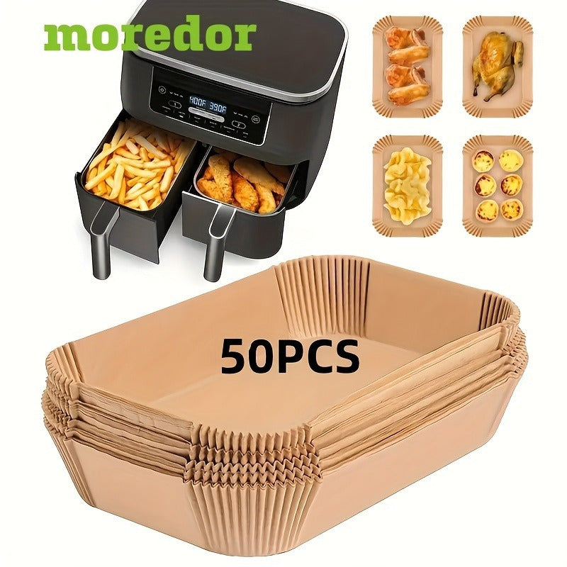 50 шт. антипригарной пергаментной бумаги для аэрогриля водонепроницаемой, маслостойкой для выпечки