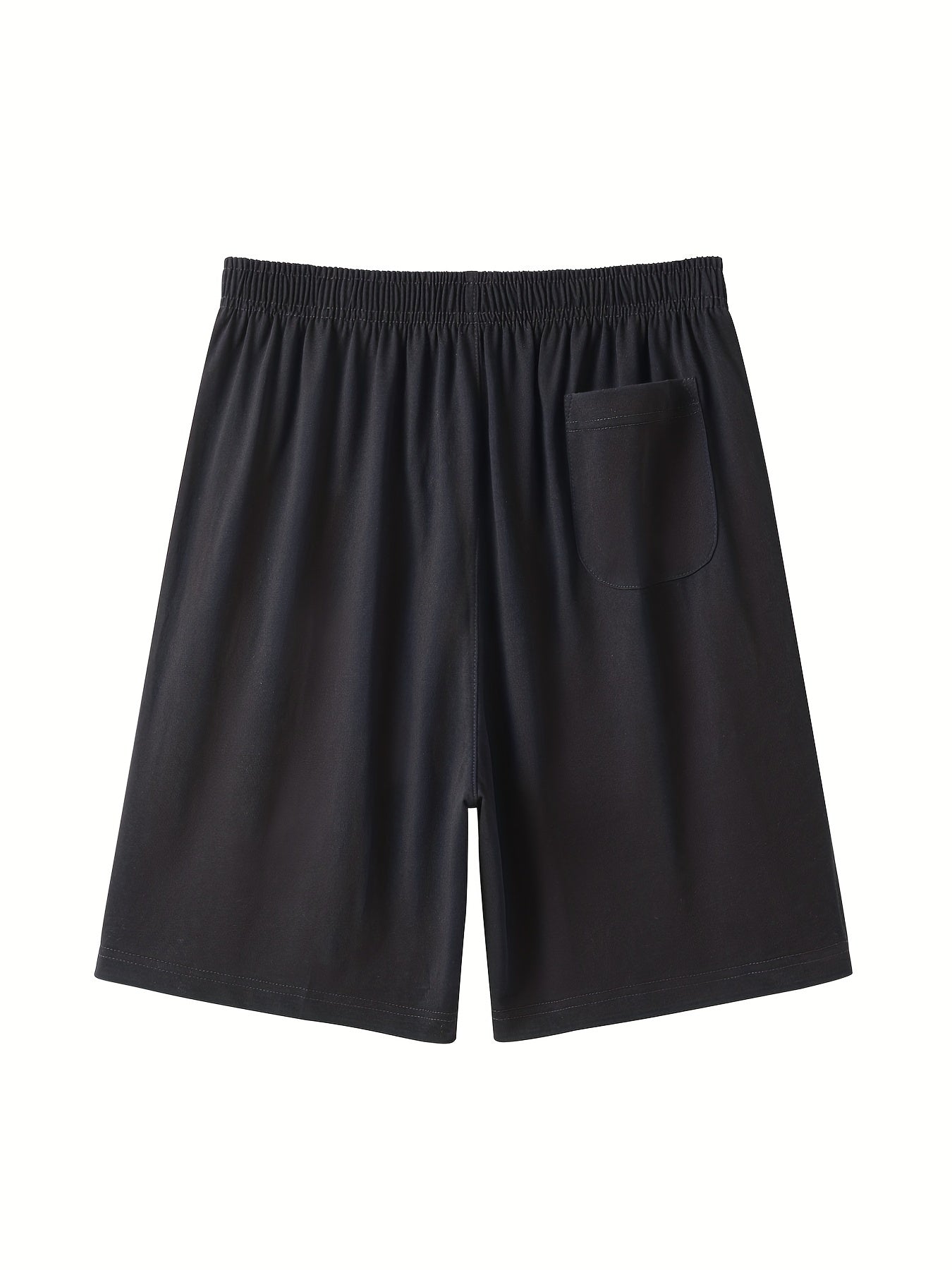 Men's Plus Size Cotton Blend Shorts with Printed Letters for Summer Sports