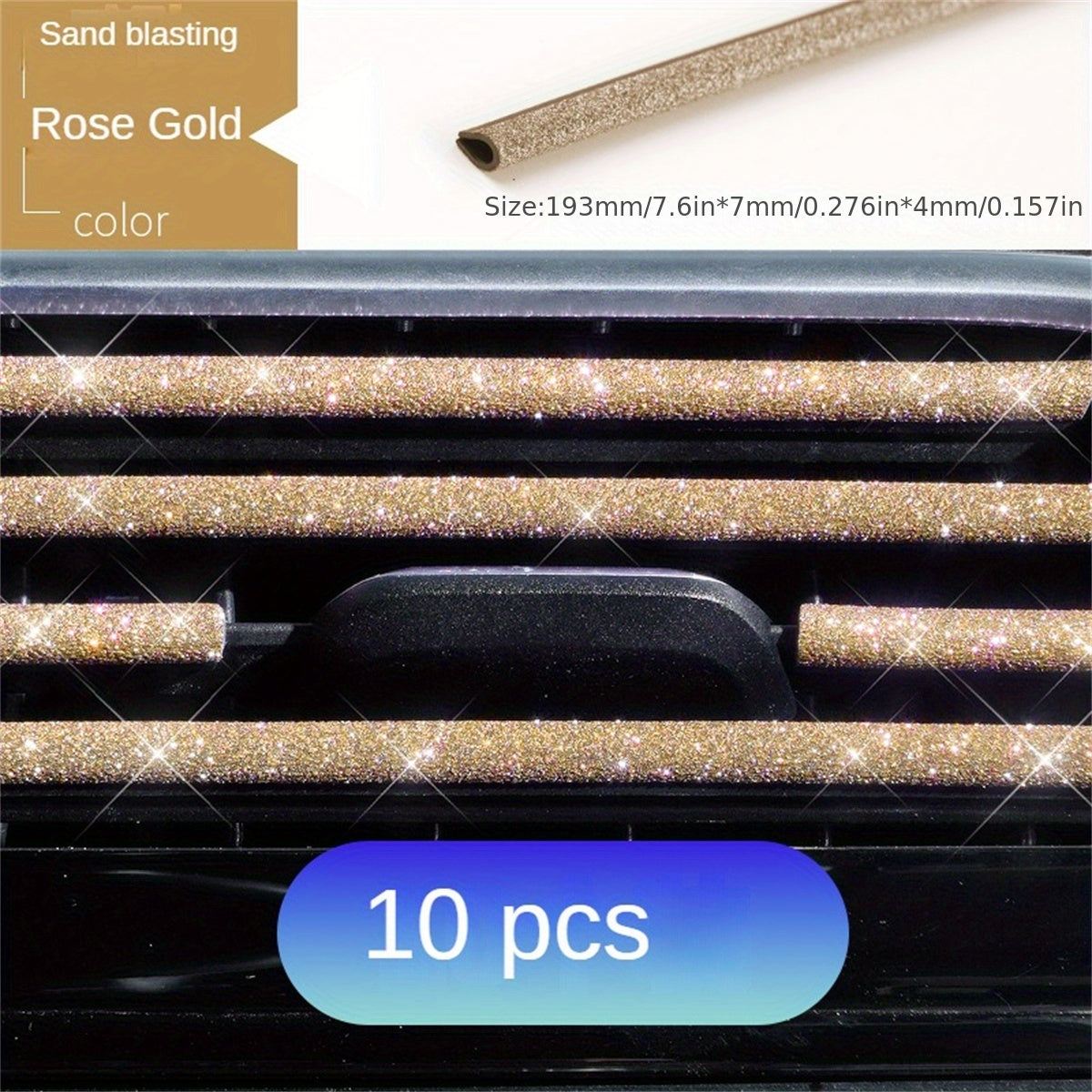 10 dona avtomobil ventilatsiya chiqishi trim imitatsiya olmos rhinestones bling ichki dekor