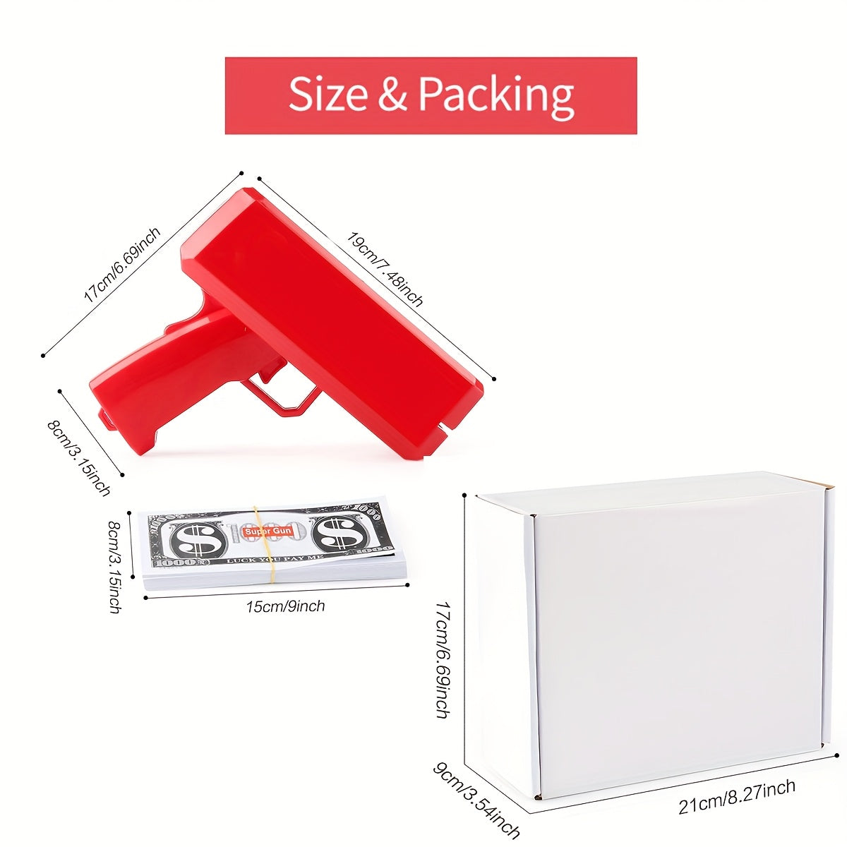 Golden-Tone Plastic Party Spray Gun for Weddings Birthdays and Celebrations