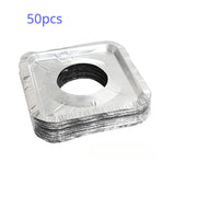 Disposable Gas Burner Liners 9-Inch Aluminum Foil Stove Top Protectors