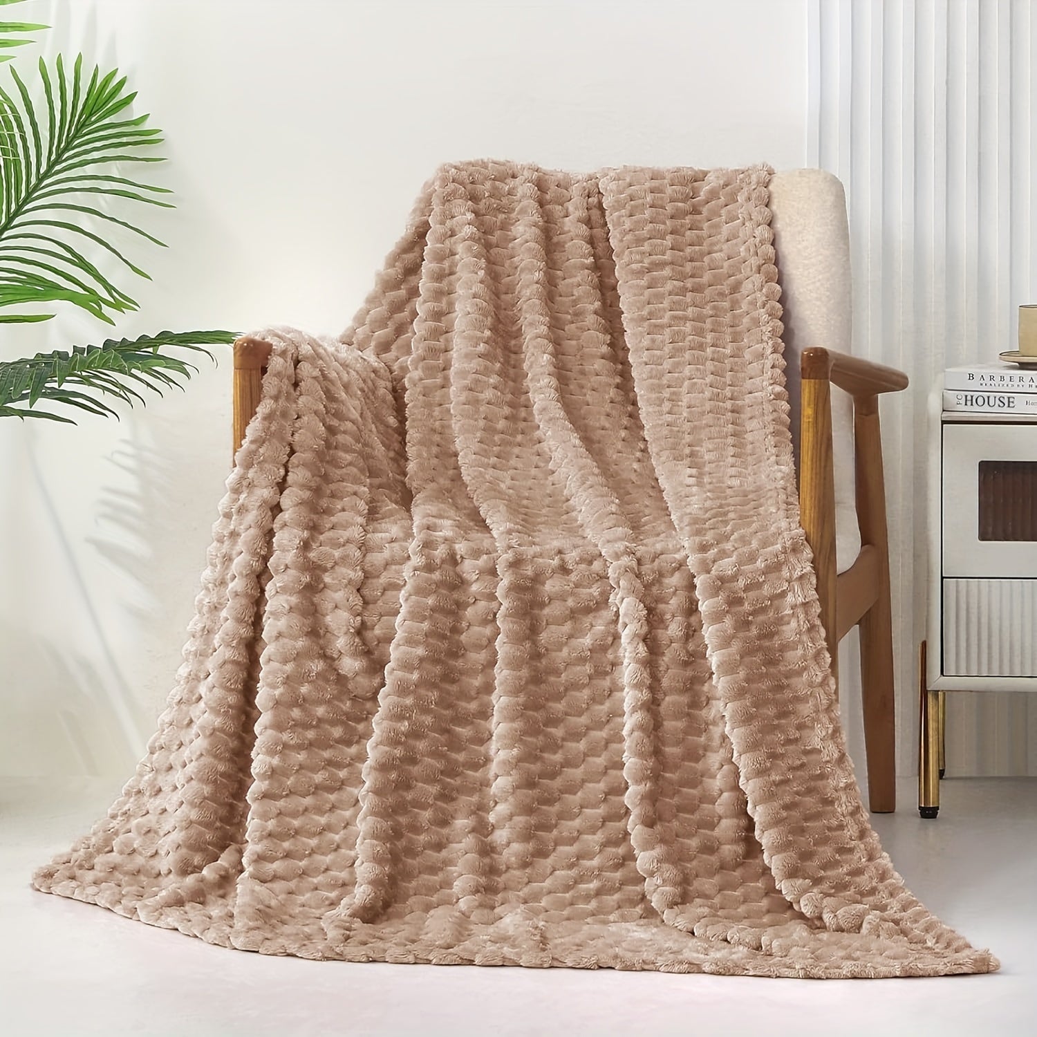 Cozy 3D Fleece Throw Blanket for Couch or Bed Large Plush Sherpa Warm
