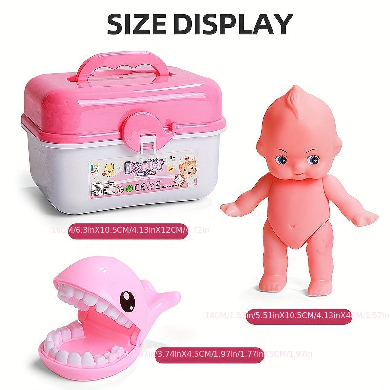 Kids' Doctor Playset for Ages 3+ with Stethoscope Dentist and Nurse Role-Play Toys