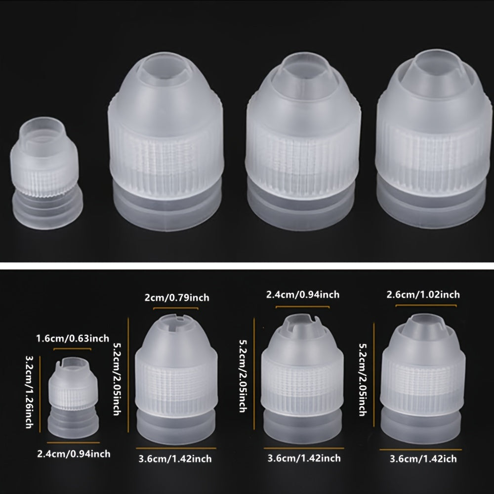 Set of 4 Baking Tools with Piping Bags Frosting Tips and Couplers