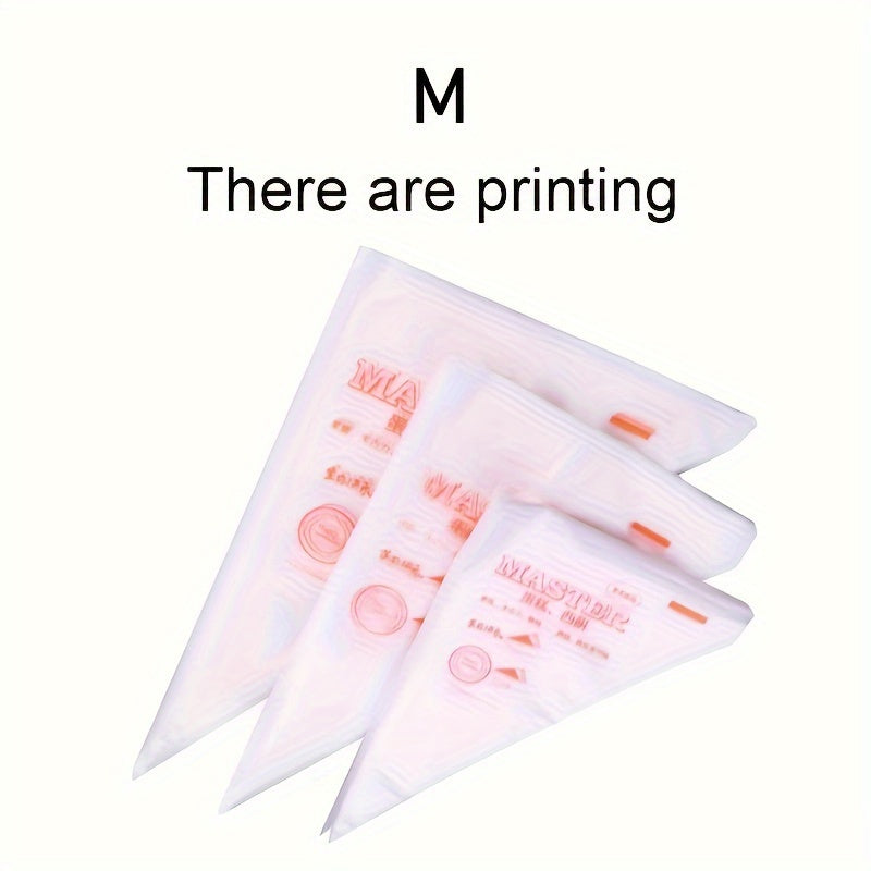 Set of 100 Disposable Pastry Bags for Cake Decoration and Desserts