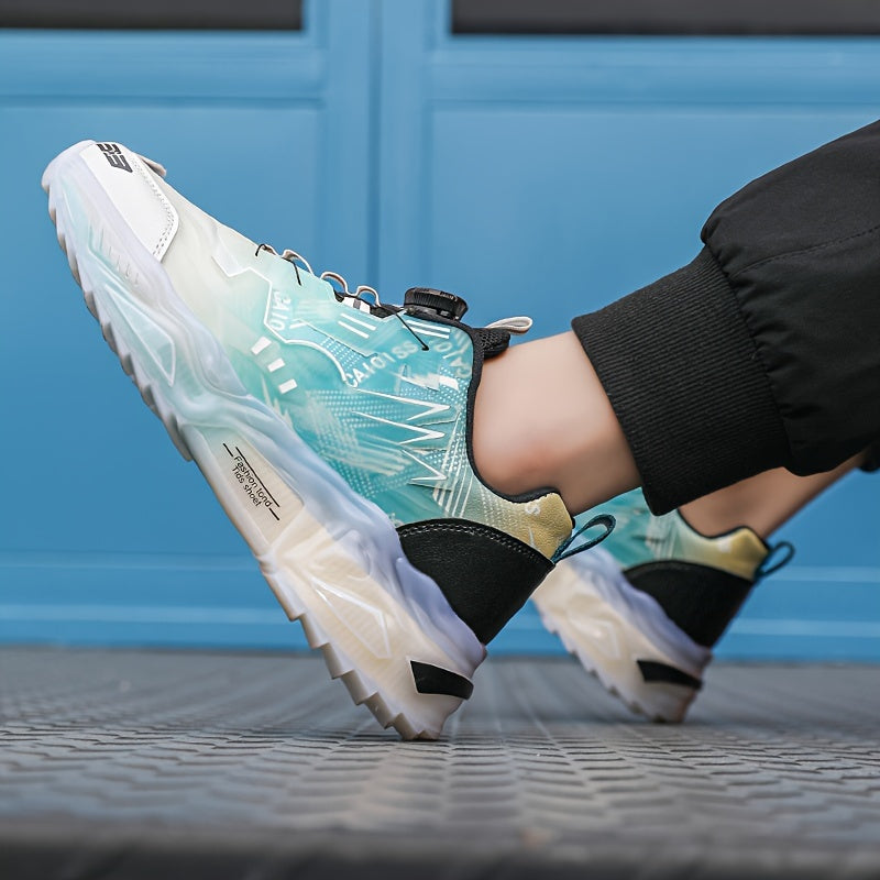 Fashion Sneakers for Men Women Lace-Up Round Toe EVA TPU Sole Casual Street Style