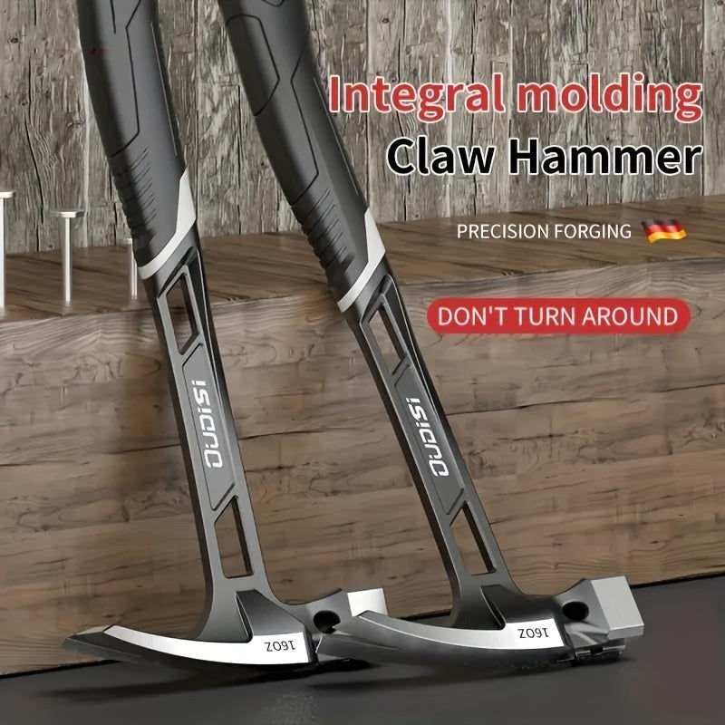 Professional yog'och ishlov berish tirnoq bolg'asi, integratsiyalashgan seysmik tutqichi, sirpanmaydigan ko'p funksiyali dizayn.