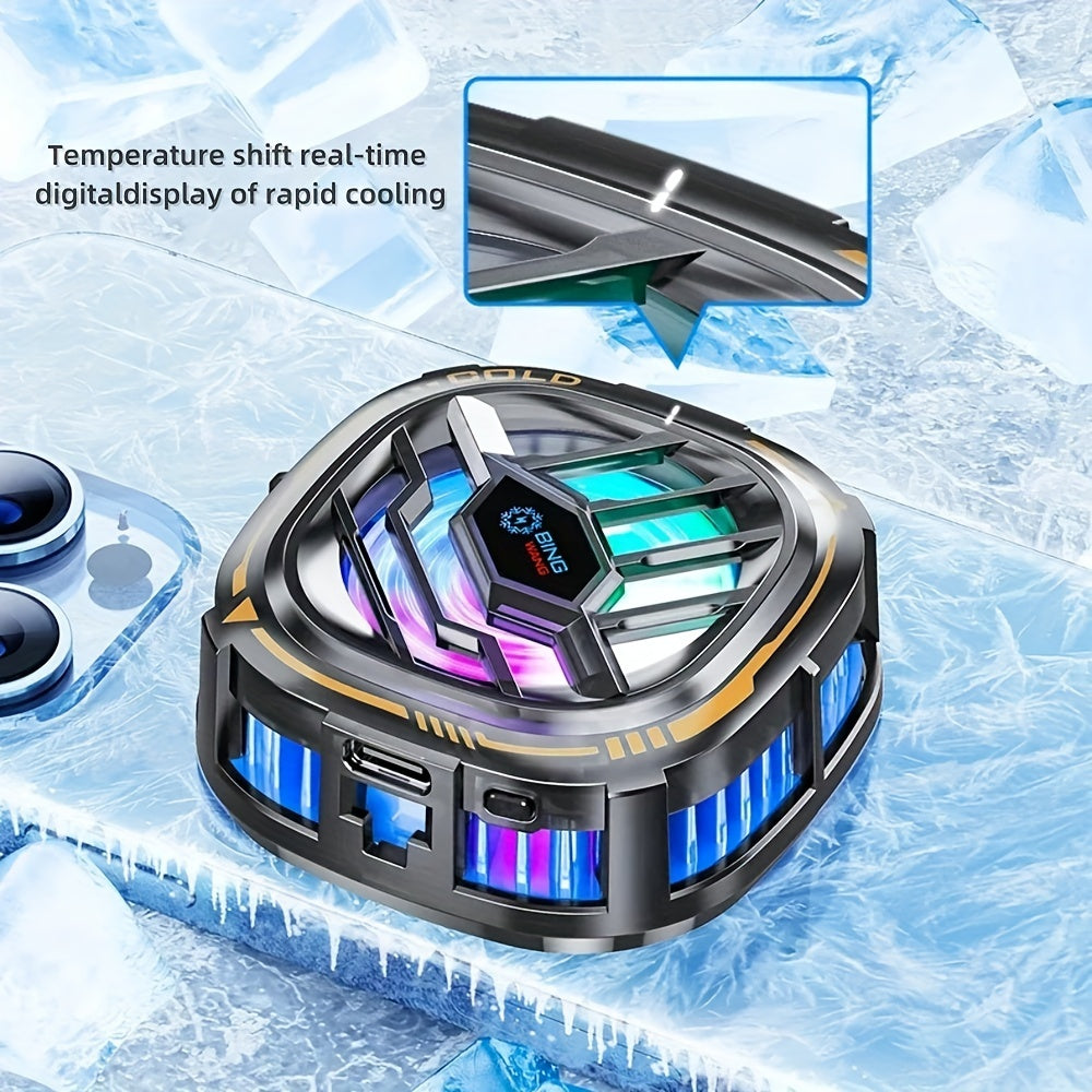Mobile Gaming Cooling Fan with Digital Display Magnetic Clip Radiator for iOS and Android