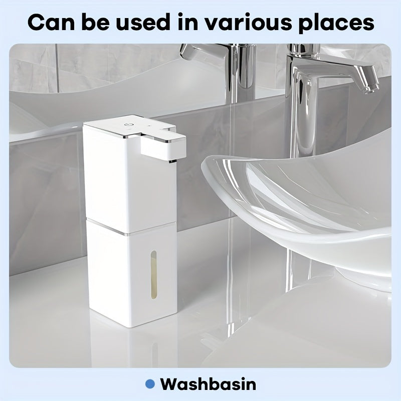 380ml devorga o'rnatiladigan avtomatik sovun dozasi sensor va USB qayta zaryadlanadigan batareya bilan