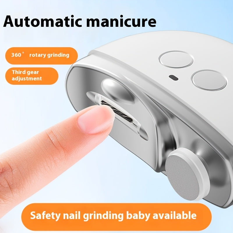 Portable USB Rechargeable Nail Trimmer and Grinder for Men Women Pets 3-Speed Low Noise