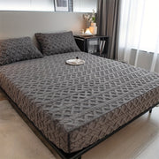 Защитный матрасник Keduoduo осень и зима серого цвета, непромокаемая простыня с утолщенным зашифрованным дизайном для мягкого, комфортного и дышащего сна. Машинная стирка постельного белья для матраса.