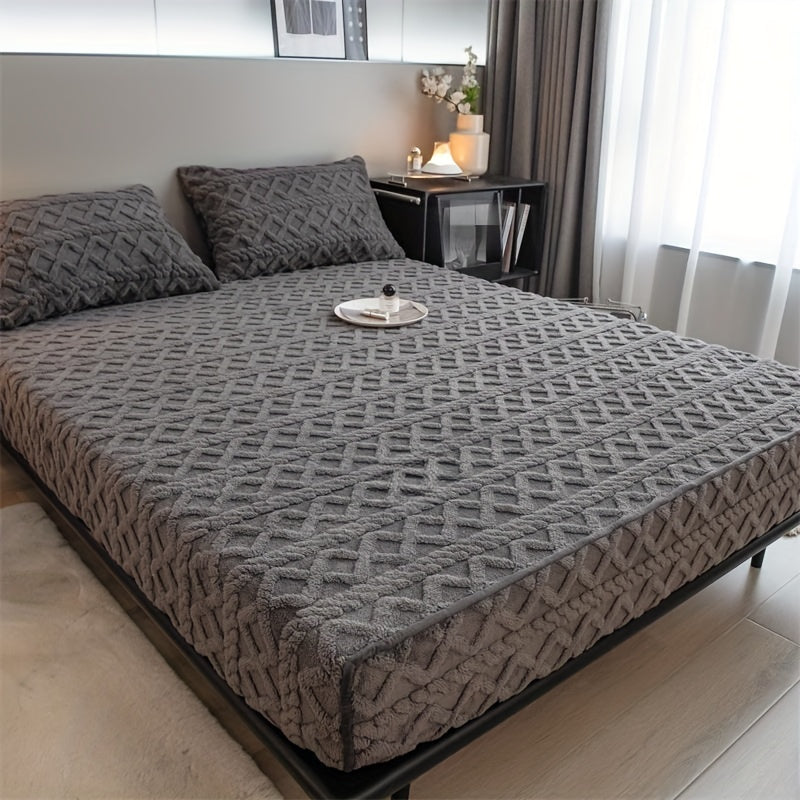 Защитный матрасник Keduoduo осень и зима серого цвета, непромокаемая простыня с утолщенным зашифрованным дизайном для мягкого, комфортного и дышащего сна. Машинная стирка постельного белья для матраса.