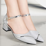 Women's Open-Toe Summer Sandals Thick Heels Ankle Strap