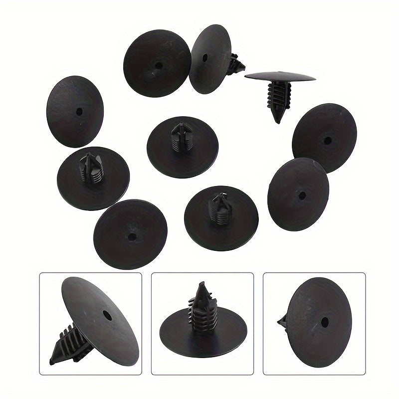 10pcs Black Plastic Auto Fastener Clips for Interior Door Trim Wheel Arch