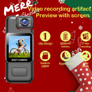 Wearable Body Camera 1080P Night Vision 180° Rotatable Lens USB Rechargeable