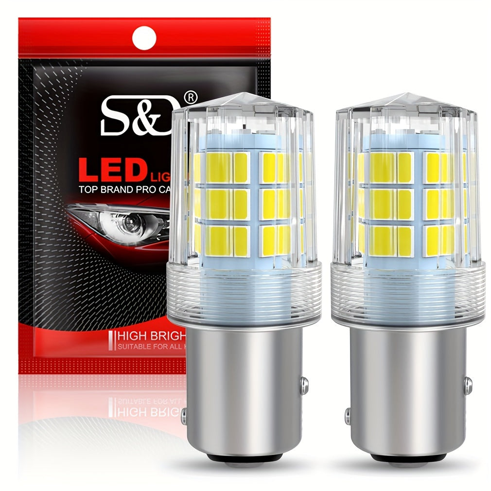 2-Pack LED Brake Light Bulbs for Cars 1156 1157 39 SMD Chips 12V