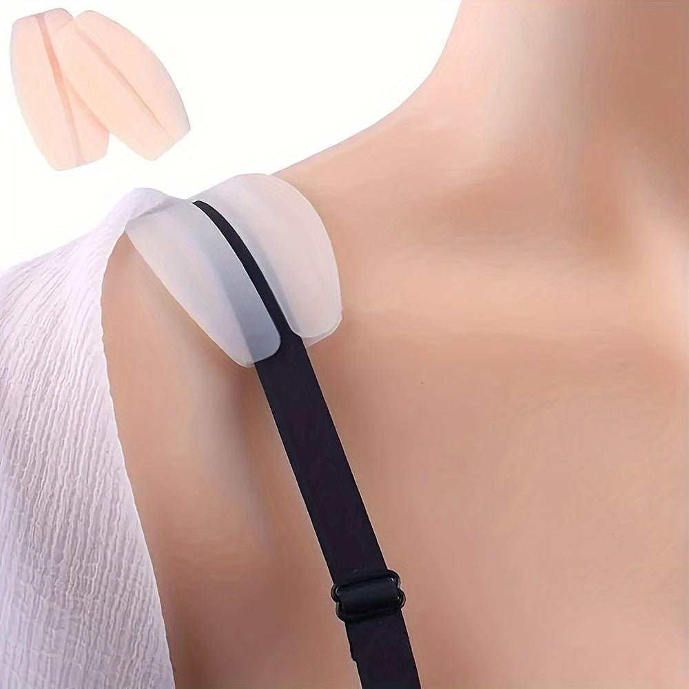 6 Pcs Ultra-Soft Silicone Shoulder Pads Non-Slip Seamless for Women's Bra Support