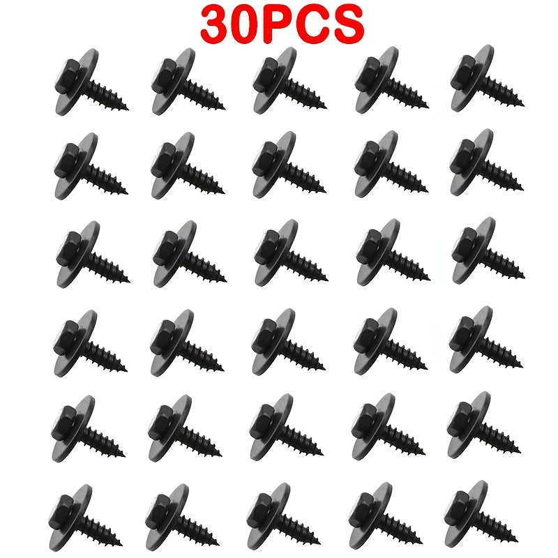 10/20/30 шт. металлическая защитная пластина двигателя, винт, для бампера, гайки, шайбы, зажимы