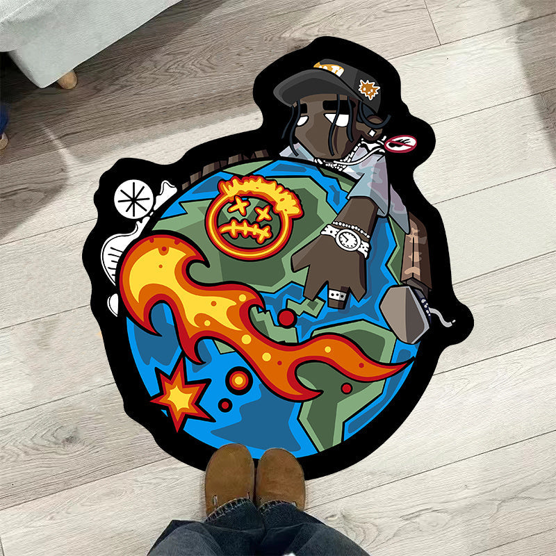 Velvet Tufted Area Rug 7.5mm qalinlikda 1100G vaznli yumshoq yotoq xonasi gilami