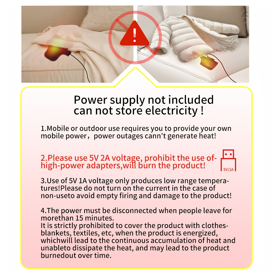 Universal USB Wrist Support Pad with Temperature Control for Home Office