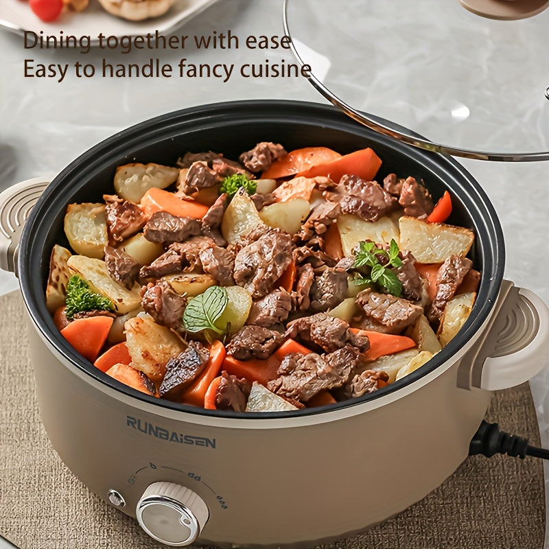 Uy uchun, yotoqxona va karvon avtomobilida foydalanish uchun 1 dona Elektr oshpazlik qozoni. Bir qatlamli, knopkali ko‘p funksiyali, ikki rangda mavjud. Bir nechta sahnalar uchun mos.