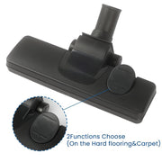 Changyutgich uchun pol cho'tkasi - 32mm, aylanuvchi va egiluvchan plastik chang tozalash boshligi, gilam va qattiq pollar uchun