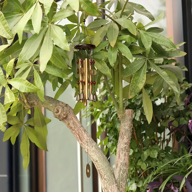 Copper Bell Wind Chime for Home Decor Metal Outdoor Indoor Garden Patio