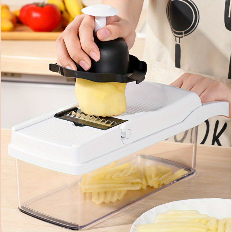 Vegetable Slicer and Cutter, Multi-Use Kitchen Tool for Slicing and Slicing